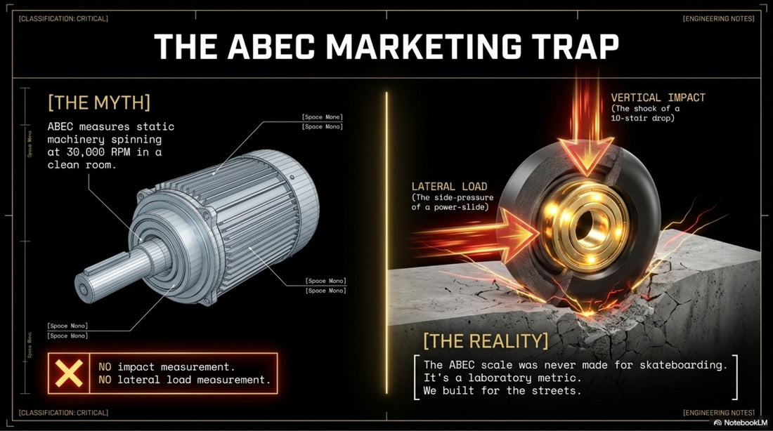 Our Bearings are "SKATE RATED"! ABEC ratings are outdated...